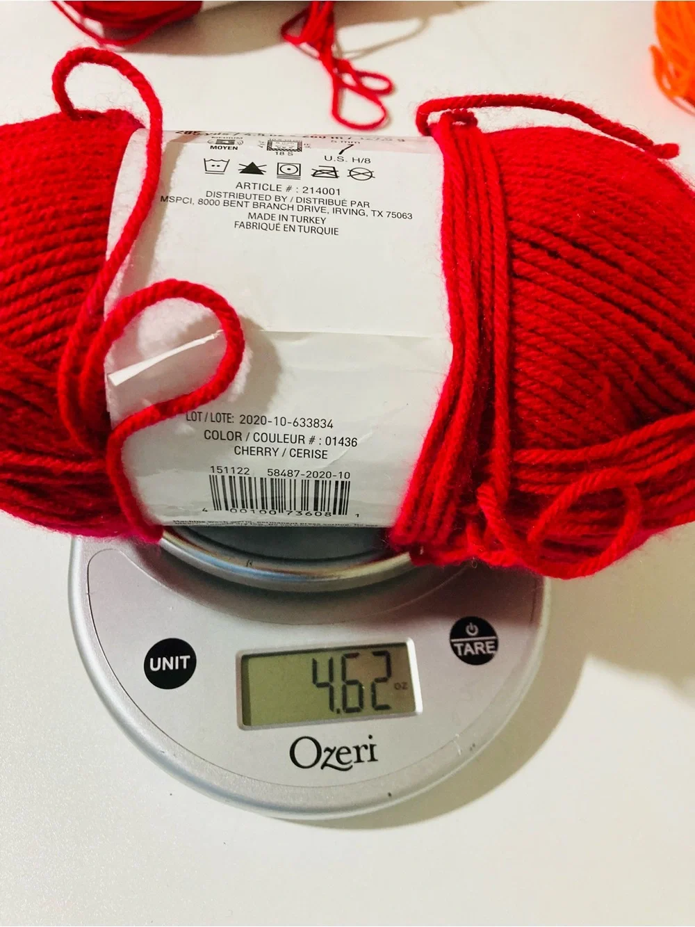 1310 g / 2 lb 14 oz 7 NWT + 4 Impeccable Acrylic Yarn Bundle - Bright Multicolor